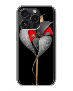 Чохол для iPhone 15 Pro з картинкою «Срібна фантазійна квітка» Чохол для iPhone 15 Pro з картинкою «Срібна фантазійна квітка»