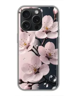 Чохол для iPhone 15 Pro з картинкою «Ніжня сакура та краплі» Чохол для iPhone 15 Pro з картинкою «Ніжня сакура та краплі»