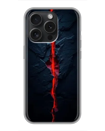 Чехол для iPhone 15 Pro с картинкой «Kрасная лавовая трещина»