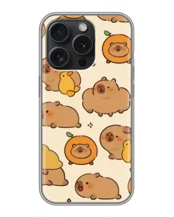 Чехол для iPhone 15 Pro с картинкой «Капибары с апельсинами» Чехол для iPhone 15 Pro с картинкой «Капибары с апельсинами»