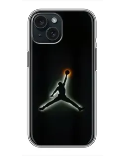 Чехол для iPhone 15 с картинкой «Jordan Gradient Logo» Чехол для iPhone 15 с картинкой «Jordan Gradient Logo»