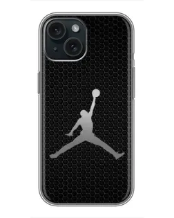 Чохол для iPhone 15 з картинкою «Jordan Dark Carbon»