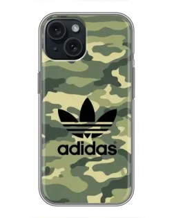 Чохол для iPhone 15 з картинкою «Мілітарі стиль Adidas»