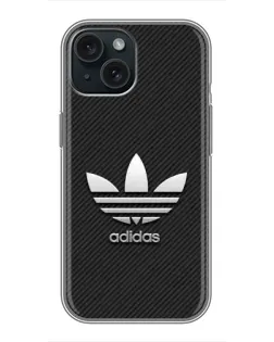 Чохол для iPhone 15 з картинкою «Adidas Карбонова текстура»