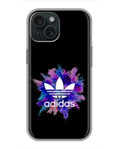 Чохол для iPhone 15 з картинкою «Вибух фарб Adidas»