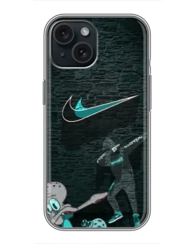 Чехол для iPhone 15 с картинкой «Спортивный арт Nike»