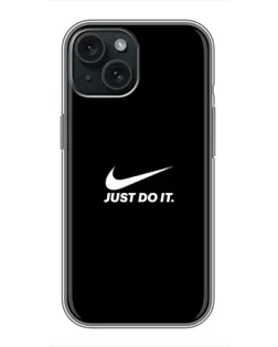 Чохол для iPhone 15 з картинкою «Мінімалізм від Nike» Чохол для iPhone 15 з картинкою «Мінімалізм від Nike»