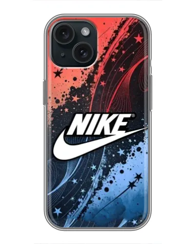 Чехол для iPhone 15 с картинкой «Градиентный принт Найк»
