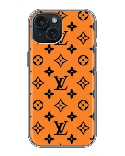 Чохол для iPhone 15 з картинкою «Помаранчевий стиль LV»