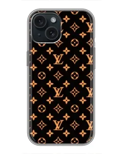 Чохол для iPhone 15 з картинкою «Золота монограма LV»
