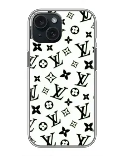Чохол для iPhone 15 з картинкою «Монохромний хаос LV»