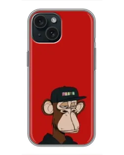 Чехол для iPhone 15 с картинкой «Bored Ape — красный фон» Чехол для iPhone 15 с картинкой «Bored Ape — красный фон»