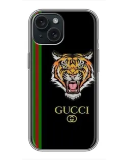 Чехол для iPhone 15 с картинкой «Тигр Gucci» Чехол для iPhone 15 с картинкой «Тигр Gucci»