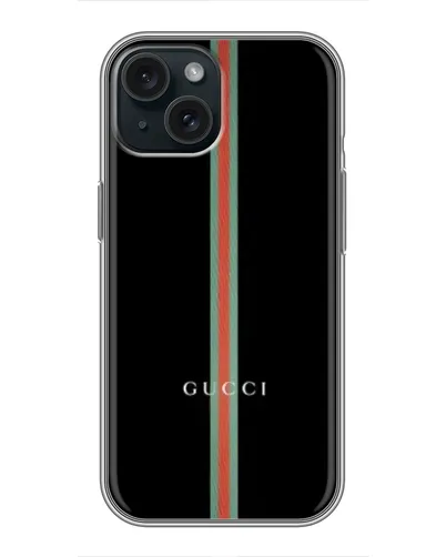 Чехол для iPhone 15 с картинкой «Gucci — строгая линия» Чехол для iPhone 15 с картинкой «Gucci — строгая линия»