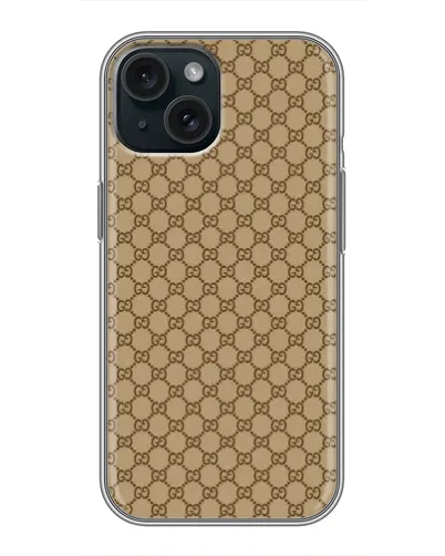 Чехол для iPhone 15 с картинкой «Gucci — классический беж» Чехол для iPhone 15 с картинкой «Gucci — классический беж»
