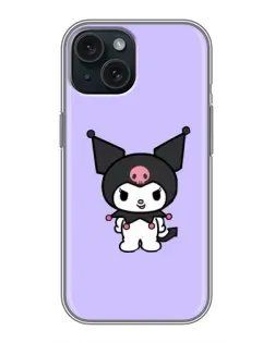 Чехол для iPhone 15 с картинкой «Kuromi — нежный фиолетовый» Чехол для iPhone 15 с картинкой «Kuromi — нежный фиолетовый»