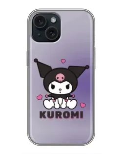Чехол для iPhone 15 с картинкой «Kuromi — фиолетовый арт» Чехол для iPhone 15 с картинкой «Kuromi — фиолетовый арт»