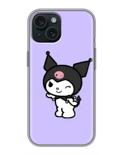 Чехол для iPhone 15 с картинкой «Классическая Kuromi» Чехол для iPhone 15 с картинкой «Классическая Kuromi»