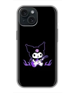 Чехол для iPhone 15 с картинкой «Электрическая Kuromi» Чехол для iPhone 15 с картинкой «Электрическая Kuromi»