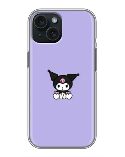 Чехол для iPhone 15 с картинкой «Kuromi — фиолетовый минимализм» Чехол для iPhone 15 с картинкой «Kuromi — фиолетовый минимализм»
