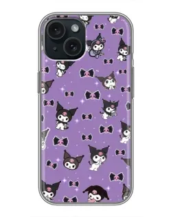 Чехол для iPhone 15 с картинкой «Kuromi — паттерн» Чехол для iPhone 15 с картинкой «Kuromi — паттерн»