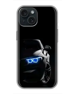 Чохол для iPhone 15 з картинкою «BMW — нічний погляд»