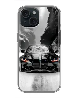 Чохол для iPhone 15 з картинкою «BMW — акварельний дрифт»