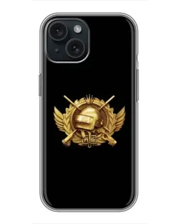 Чехол для iPhone 15 с картинкой «PUBG — оранжевый градиент» Чехол для iPhone 15 с картинкой «PUBG — оранжевый градиент»
