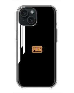 Чехол для iPhone 15 с картинкой «PUBG — вертикальные линии» Чехол для iPhone 15 с картинкой «PUBG — вертикальные линии»