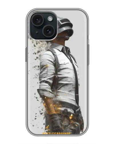 Чехол для iPhone 15 с картинкой «PUBG — боец в пыли» Чехол для iPhone 15 с картинкой «PUBG — боец в пыли»