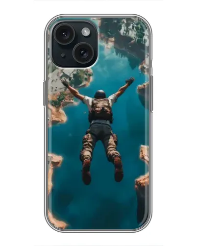 Чехол для iPhone 15 с картинкой «PUBG — свободное падение» Чехол для iPhone 15 с картинкой «PUBG — свободное падение»