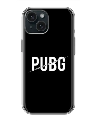 Чехол для iPhone 15 с картинкой «PUBG — белый логотип» Чехол для iPhone 15 с картинкой «PUBG — белый логотип»