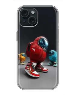 Чехол для iPhone 15 с картинкой «Among Us — 3D стиль» Чехол для iPhone 15 с картинкой «Among Us — 3D стиль»