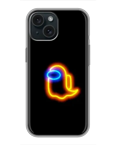 Чехол для iPhone 15 с картинкой «Among Us неоновое сияние» Чехол для iPhone 15 с картинкой «Among Us неоновое сияние»