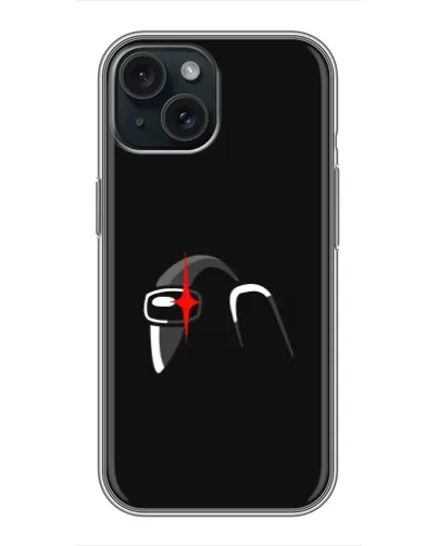 Чехол для iPhone 15 с картинкой «Among Us шлем» Чехол для iPhone 15 с картинкой «Among Us шлем»