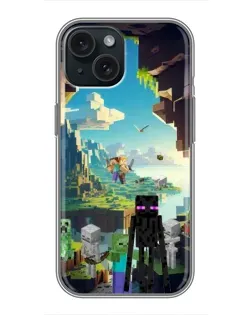 Чохол для iPhone 15 з картинкою «Ендермен у лісі»