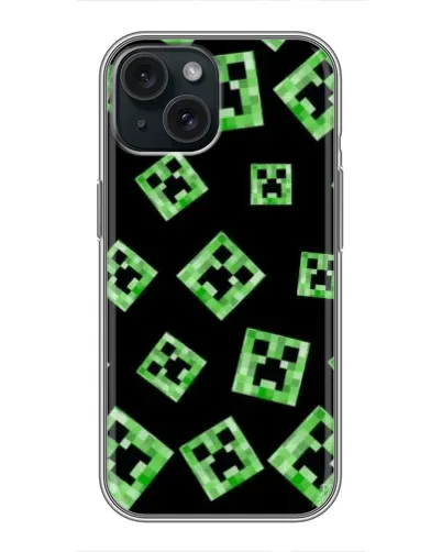 Чохол для iPhone 15 з картинкою «Паттерн з кріперами» Чохол для iPhone 15 з картинкою «Паттерн з кріперами»