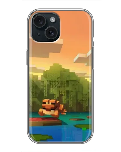 Чохол для iPhone 15 з картинкою «Майнкрафт захід сонця» Чохол для iPhone 15 з картинкою «Майнкрафт захід сонця»