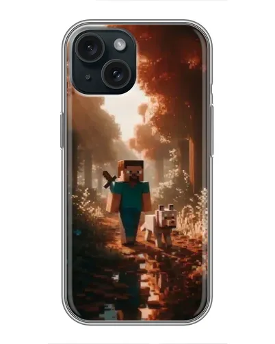 Чохол для iPhone 15 з картинкою «Стів у лісі» Чохол для iPhone 15 з картинкою «Стів у лісі»