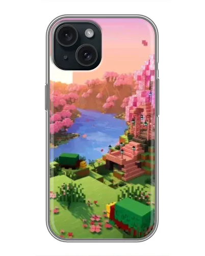 Чохол для iPhone 15 з картинкою «Рожеве дерево Minecraft» Чохол для iPhone 15 з картинкою «Рожеве дерево Minecraft»