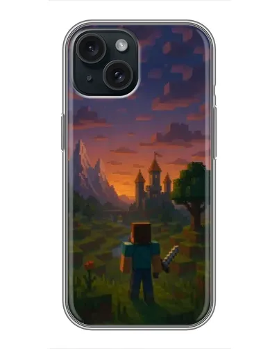 Чохол для iPhone 15 з картинкою «Стів біля вежі» Чохол для iPhone 15 з картинкою «Стів біля вежі»