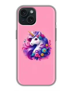 Чехол для iPhone 15 с картинкой «Сказочный единорог»