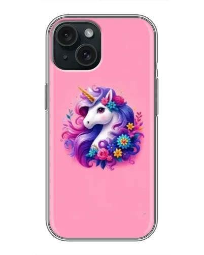 Чехол для iPhone 15 с картинкой «Сказочный единорог»