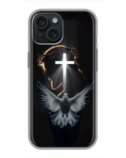 Чехол для iPhone 15 с картинкой «Голубь и Свет» Чехол для iPhone 15 с картинкой «Голубь и Свет»