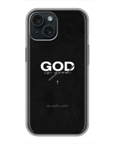 Чехол для iPhone 15 с картинкой «GOD — Бог над всем» Чехол для iPhone 15 с картинкой «GOD — Бог над всем»