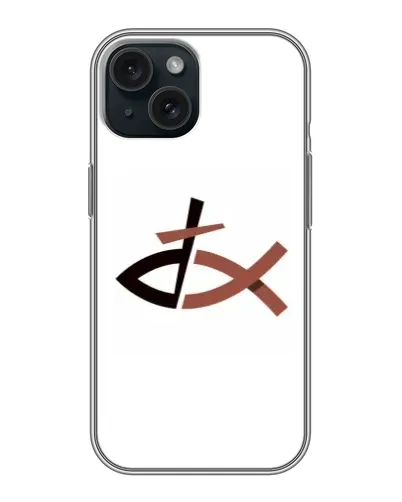 Чехол для iPhone 15 с картинкой «Рыба и крест» Чехол для iPhone 15 с картинкой «Рыба и крест»