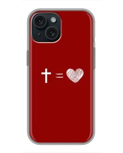 Чехол для iPhone 15 с картинкой «Уравнение любви»