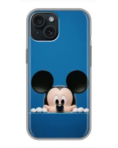 Чохол для iPhone 15 з картинкою «Міккі виглядає»