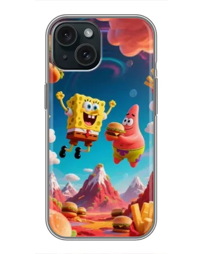 Чехол для iPhone 15 с картинкой «Космический фастфуд» Чехол для iPhone 15 с картинкой «Космический фастфуд»