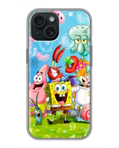 Чохол для iPhone 15 з картинкою «Губка Боб та друзі» Чохол для iPhone 15 з картинкою «Губка Боб та друзі»
